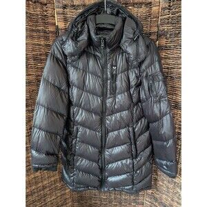 Andrew Marc Packable Lightweight Premium Down Hooded Puffer Jacket Coat Large